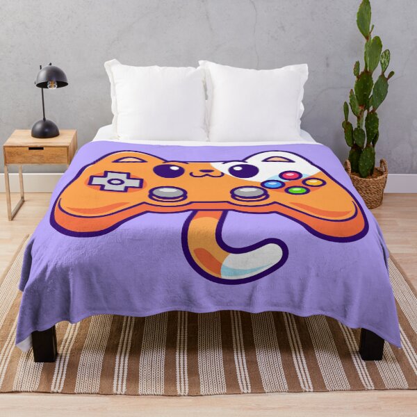 Item preview, Paws and Play: Cute Cat with Gaming Controller designed and sold by hjian8219.