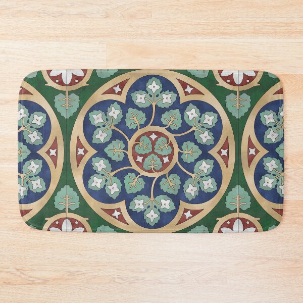 Item preview, Leaf Floral Circle Tile Reproduction designed and sold by MadeByGeeClowes.