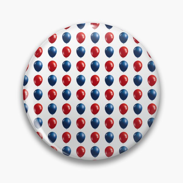 Artikelvorschau, Blaue und rote Luftballons mit unendlichem Muster entworfen und verkauft von Inspyralia.