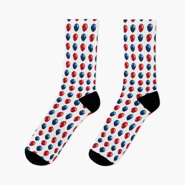 Item preview, Blue and red balloons infinite pattern designed and sold by Inspyralia.