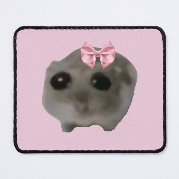 Item preview, Sad hamster meme with bow designed and sold by BookishApparell.