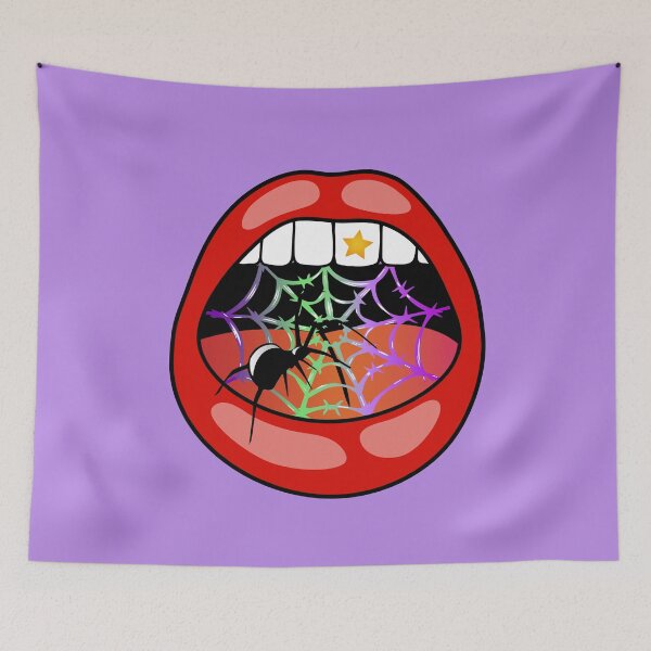 Item preview, RUNAWAY STEPH Design Red Mystery Cobweb Mouth Classic designed and sold by RunawaySteph.