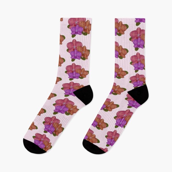 Item preview, Pink yellow purple orchid flower digital drawing designed and sold by Beardraws18.