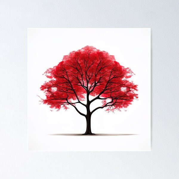 Item preview, Elm tree | Red minimalism designed and sold by ComicsFactory.