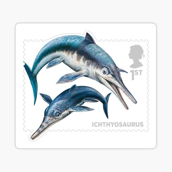 Item preview, Ichthyosaurus! classic style shirt NHM Cruel Sea 90s paleoart  designed and sold by The Paleo shop ..