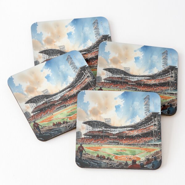Item preview, Ballpark Beauty - A Packed Baseball Stadium During A Game - Watercolor Art - Landscape Art designed and sold by CastleBySea.