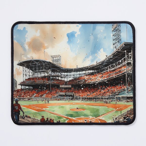 Item preview, Ballpark Beauty - A Packed Baseball Stadium During A Game - Watercolor Art - Landscape Art designed and sold by CastleBySea.