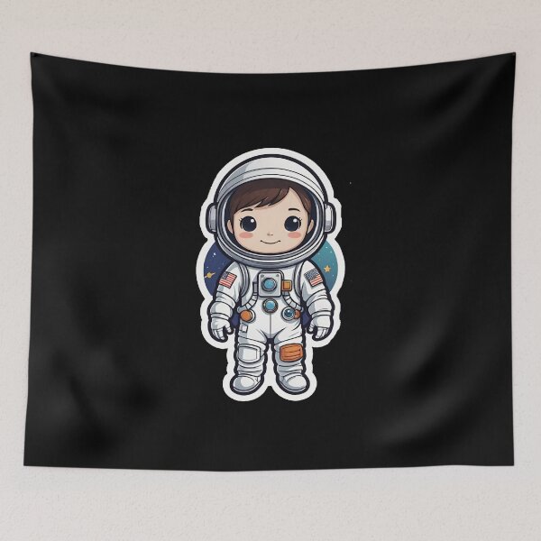 Item preview, Cute Child Kawaii Astronaut Illustration  designed and sold by BabyVueHmongG.