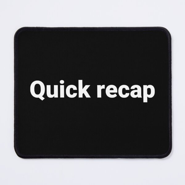 Item preview, Quick recap designed and sold by Text-based T-Shirts and Gifts.