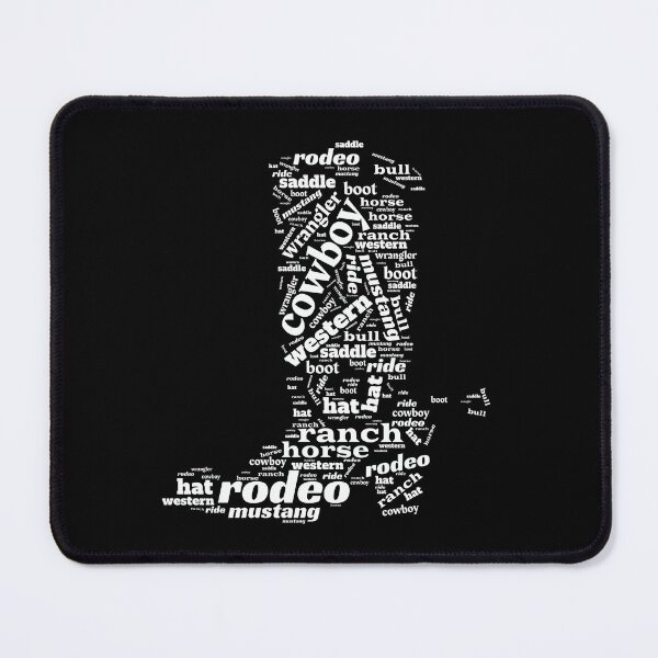 Item preview, Cowboy boot wordcloud designed and sold by Yzakreativ.