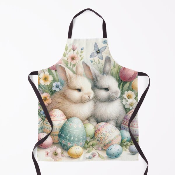 Item preview, Easter Themed Print with Eggs, Flowers, and Bunnies designed and sold by PinUpPizzazz.