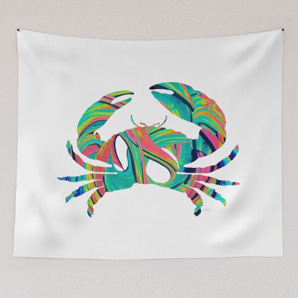 Item preview, Modern Colorful Crab Beachy Art 2 designed and sold by Sharon Cummings Art.