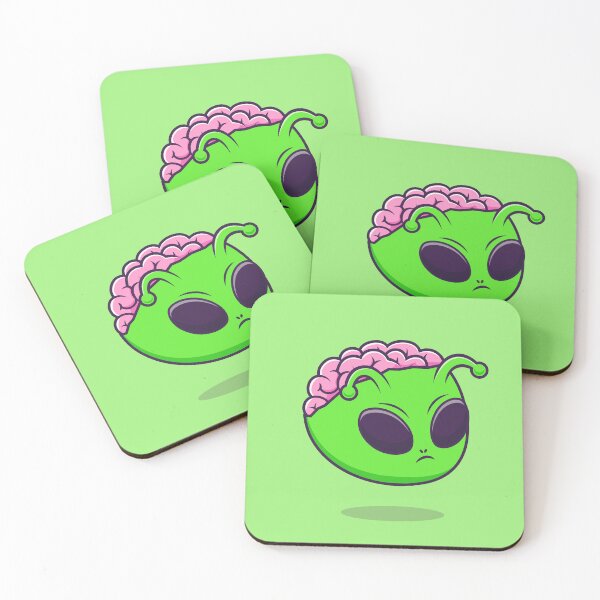 Item preview, Alien Intellect: Cute Alien Brain Cartoon Vector Icon designed and sold by hjian8219.
