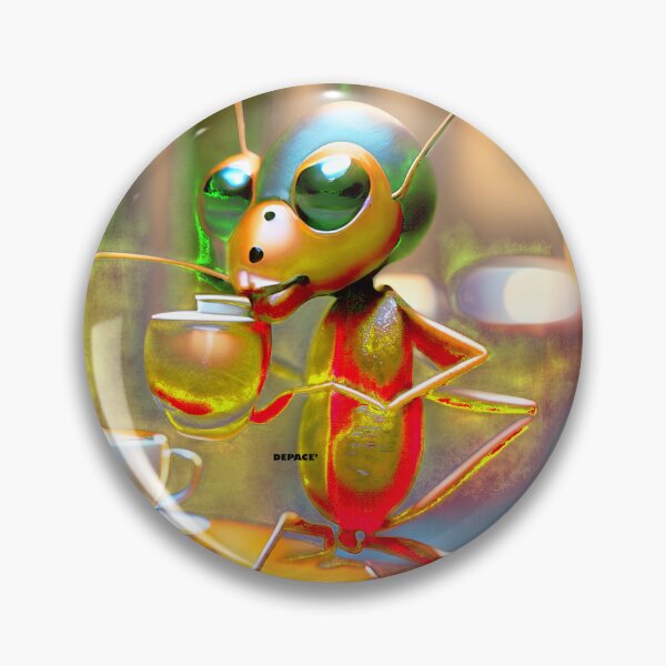 Item preview, Whimsical Ant Drinking Coffee at a Local Cafe - dePace' designed and sold by mrpropcake.