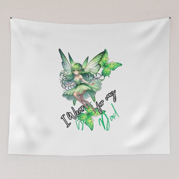 Item preview, Bipolar Dads Green Awarness Fairy Butterfly Mental Health designed and sold by kylmllr101684.