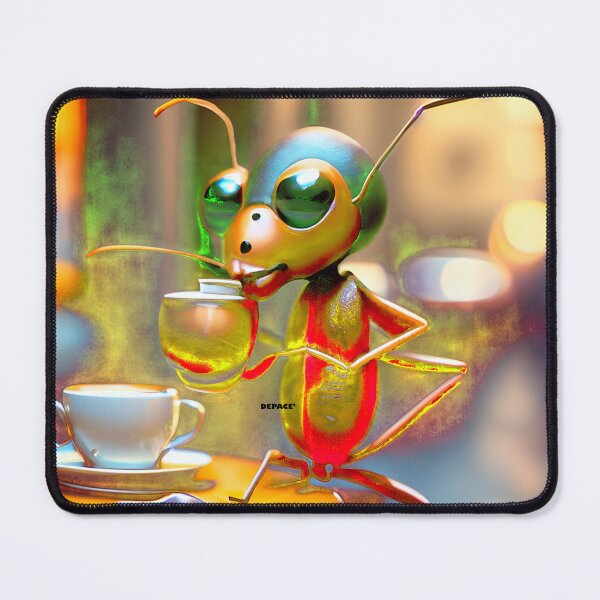 Item preview, Whimsical Ant Drinking Coffee at a Local Cafe - dePace' designed and sold by mrpropcake.