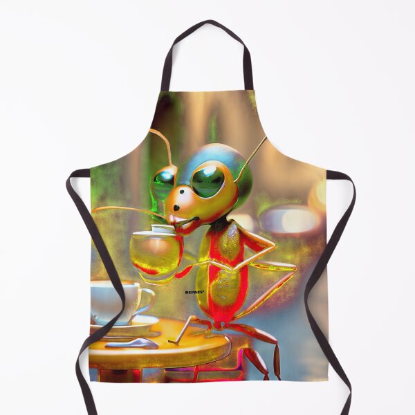 Item preview, Whimsical Ant Drinking Coffee at a Local Cafe - dePace' designed and sold by mrpropcake.
