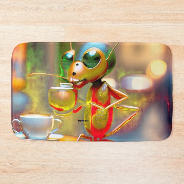Item preview, Whimsical Ant Drinking Coffee at a Local Cafe - dePace' designed and sold by mrpropcake.
