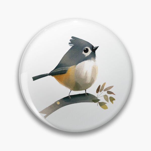 Item preview, happy Titmouse, Titmouse Bird  designed and sold by PandaKunst.