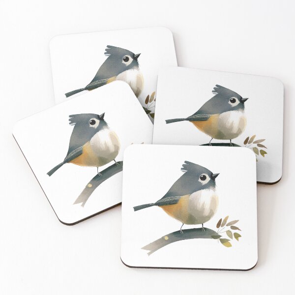 Item preview, happy Titmouse, Titmouse Bird  designed and sold by PandaKunst.