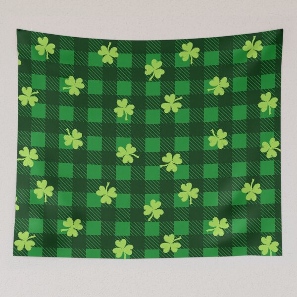Item preview, Plaid and Clover Pattern designed and sold by taoistviking.