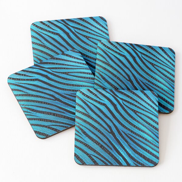 Item preview, Abstract Blue Zebra Skin Pattern designed and sold by TheArtOfPat.