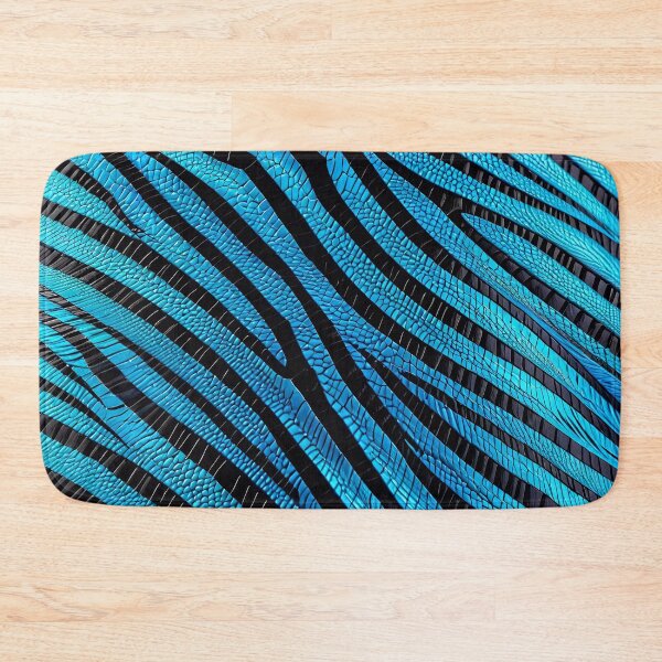 Item preview, Abstract Blue Zebra Skin Pattern designed and sold by TheArtOfPat.