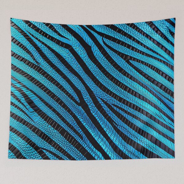 Item preview, Abstract Blue Zebra Skin Pattern designed and sold by TheArtOfPat.