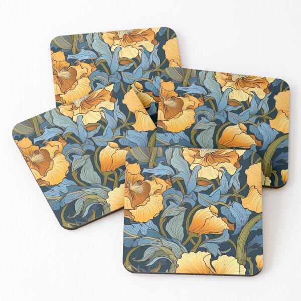 Item preview, Art Nouveau Yellow Floral designed and sold by Eden Digital Creative.