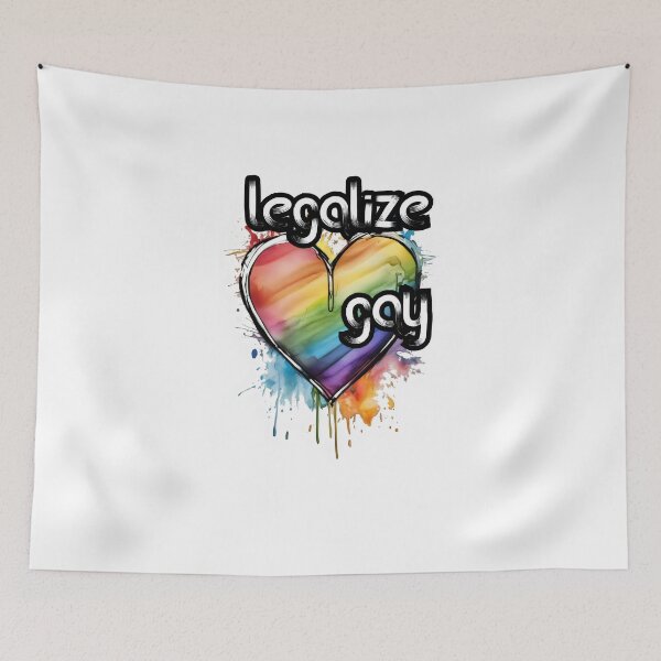 Item preview, Rainbow Heart: Legalize Gay designed and sold by MillennialVibe.