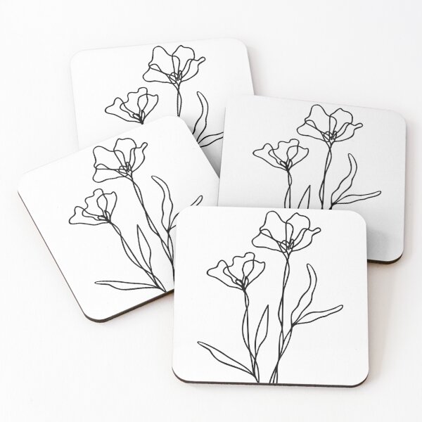 Item preview, Flower Single Line Art designed and sold by RachelFCreative.