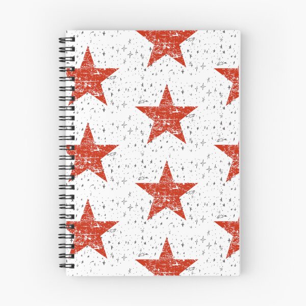 Item preview, Vintage red star pattern designed and sold by ColorWaveShop.