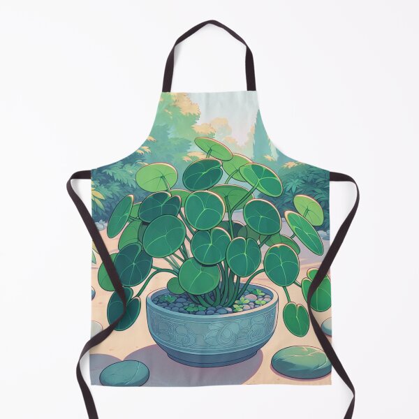 Item preview, Green Lucky Chinese Money Plant Anime Style designed and sold by HippieFarms11.