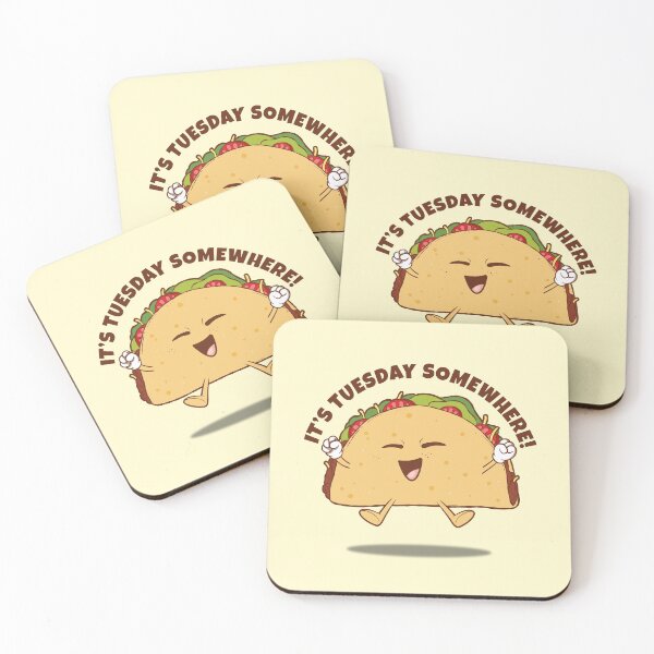 Item preview, Taco Tuesday - it's Tuesday somewhere (on light colors) designed and sold by messy-nessie.