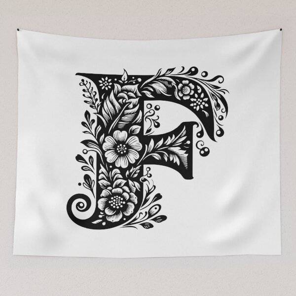 Item preview, Letter F decorative design designed and sold by stickysterscom.