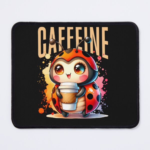 Item preview, Ladybug Drinking Caffeine designed and sold by MumMadeDesigns.