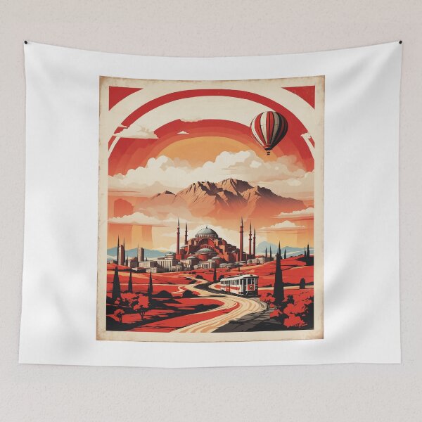 Item preview, Ankara Turkey Vintage Travel Poster Art designed and sold by TravelersGems.
