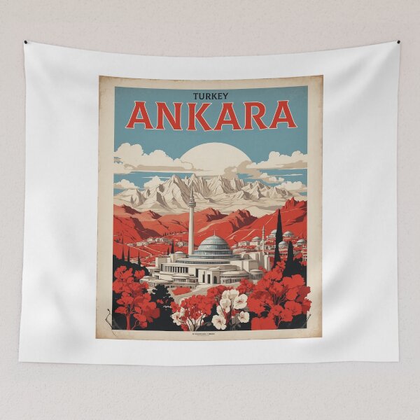 Item preview, Ankara Turkey Vintage Travel Poster 2 designed and sold by TravelersGems.