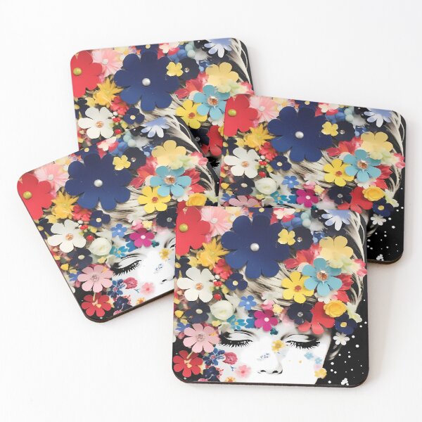 Item preview,  Floral Facial Symphony designed and sold by DeMuurdecoratie.