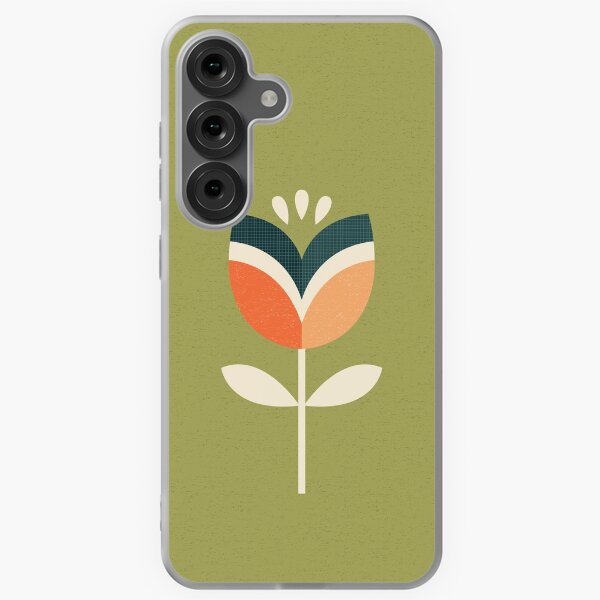 Item preview, Retro Tulip - Orange and Olive Green designed and sold by Daisy Beatrice.