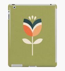 Retro Tulip - Orange and Olive Green iPad Case/Skin