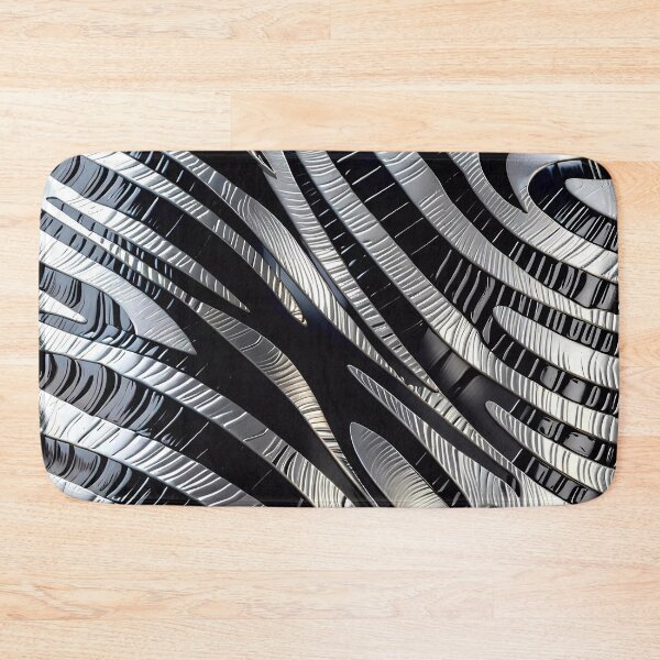 Item preview, Abstract Silver Zebra Skin Pattern designed and sold by TheArtOfPat.