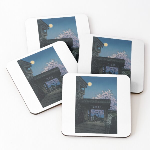 Item preview,  Hasui Kawase Cherry Blossom and Moon at Matsuyama Castle designed and sold by TeeARTHY.