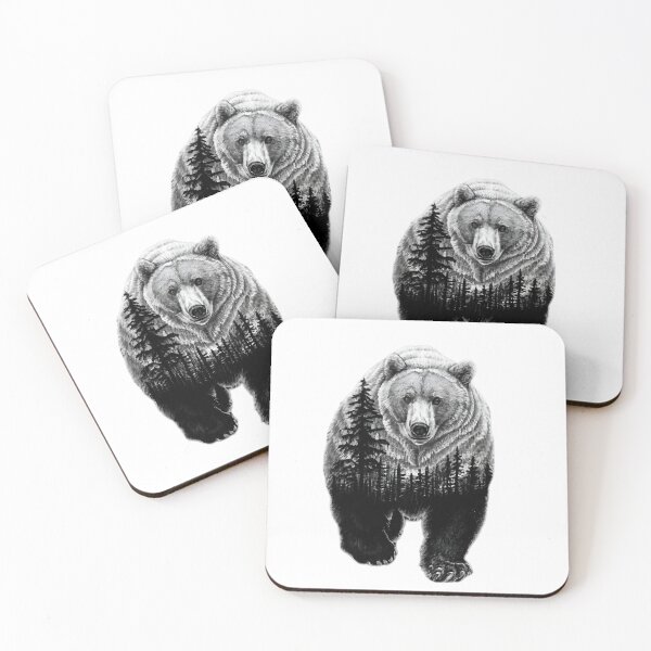 Item preview, Black And White Bear Tribal Spirit designed and sold by PlanetMarker.