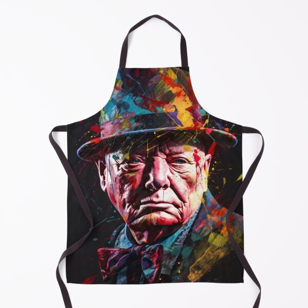 Artikelvorschau, Winston Churchill Vibrancy in Portrait entworfen und verkauft von DeMuurdecoratie.
