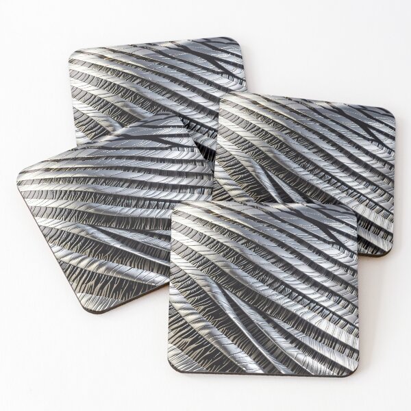 Item preview, Abstract Silver Zebra Skin Pattern designed and sold by TheArtOfPat.
