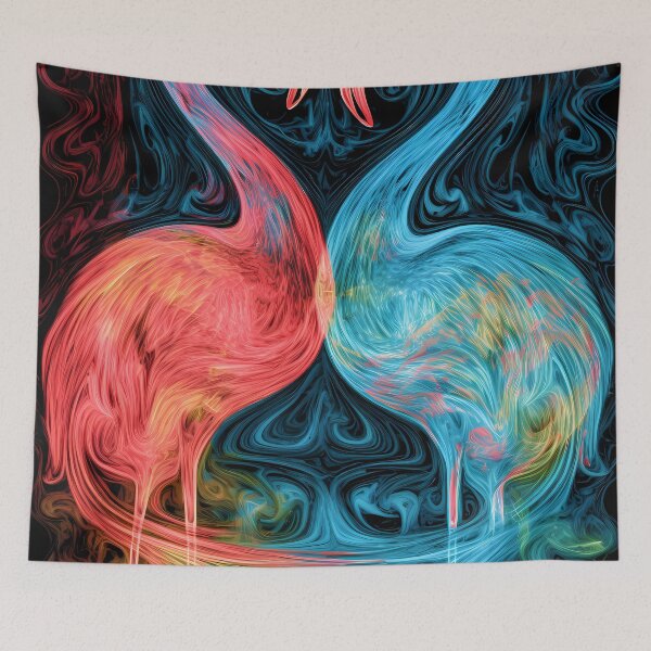 Item preview,  Entwined Flamingos designed and sold by DeMuurdecoratie.