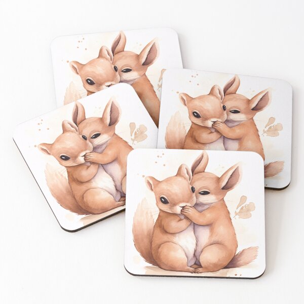 Item preview,  Embracing Squirrels designed and sold by DeMuurdecoratie.