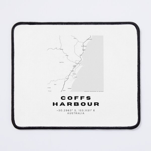 Item preview, Coffs Harbour Coordinates | Australia Cities Artwork | Stylish Map Art Design designed and sold by RM-Journey.