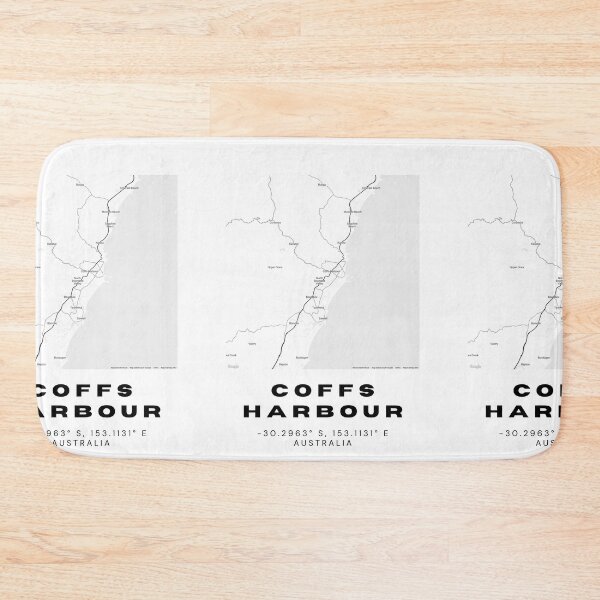 Item preview, Coffs Harbour Coordinates | Australia Cities Artwork | Stylish Map Art Design designed and sold by RM-Journey.